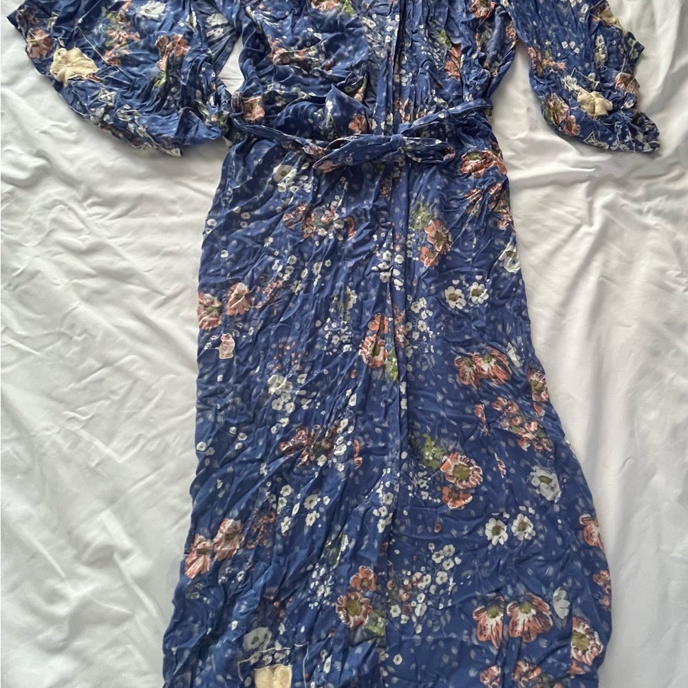 Floral Blue Maxi Dress
